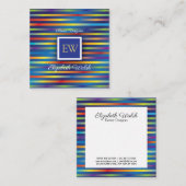 Moderne minimalistische kleurrijke gradiënt nieuw  vierkante visitekaartje (Voorkant / Achterkant)