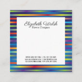 Moderne Minimalistische Kleurrijke Gradiënt Nieuwe Vierkante Visitekaartje (Achterkant)