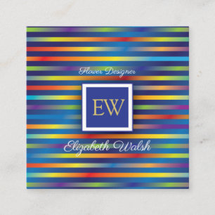 Moderne Minimalistische Kleurrijke Gradiënt Nieuwe Vierkante Visitekaartje