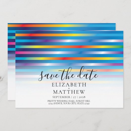 Moderne Minimalistische Kleurrijke Gradiënt Ontwer Kaart (Voorkant / Achterkant)