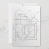 Moderne minimalistische kleurrijke hart doedel kaart (Achterkant)