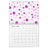 Moderne minimalistische kleurrijke polka dot patro kalender (Jan 2026)