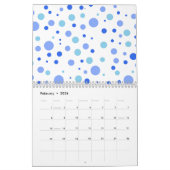 Moderne minimalistische kleurrijke polka dot patro kalender (Feb 2026)