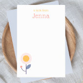 Moderne minimalistische kleurrijke retro bloemen post-it® notes