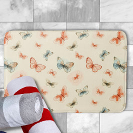 Moderne minimalistische kleurrijke vlinders badmat