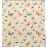 Moderne minimalistische kleurrijke vlinders douchegordijn (Voorkant)