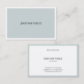 Moderne minimalistische koel blauw groen strakke S Visitekaartje (Voorkant / Achterkant)