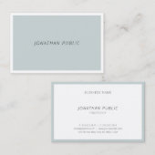 Moderne minimalistische koele blauwe groene schone visitekaartje (Voorkant / Achterkant)