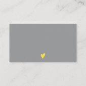 Moderne, minimalistische koele gele orde bedankt visitekaartje (Achterkant)
