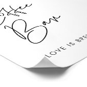 Moderne minimalistische koffiebar teken poster (Hoek)