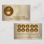 Moderne minimalistische  koffiekopjes Loyalty Kaar Visitekaartje (Voorkant / Achterkant)