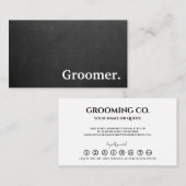 Moderne minimalistische komkommer. loyaliteitspunc visitekaartje (Voorkant / Achterkant)