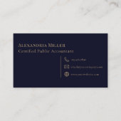 Moderne minimalistische kompas Logo Visitekaartje (Voorkant)