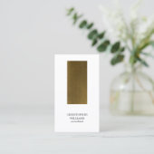 Moderne minimalistische koper streep consultant visitekaartje (Staand voorkant)