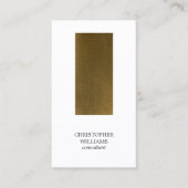 Moderne minimalistische koper streep consultant visitekaartje (Voorkant)