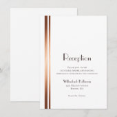 Moderne minimalistische kopergrens-weddenschappen informatiekaartje (Voorkant / Achterkant)