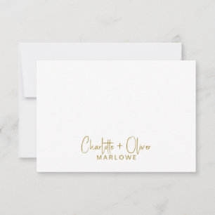 Moderne Minimalistische Koppelnaam Handgeschreven Notitiekaartje