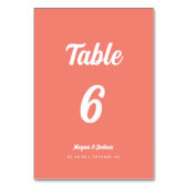 Moderne minimalistische koraal roze bruiloft kaart (Voorkant)