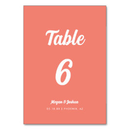 Moderne minimalistische koraal roze bruiloft kaart