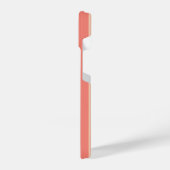 Moderne minimalistische koraalbeige strepen iPhone hoesje (Linkerkant)