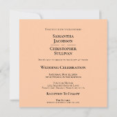 Moderne minimalistische koraalpeach Square Photo W Kaart (Achterkant)