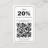 Moderne minimalistische kortingscoupon voor zakeli kortingskaartje (Voorkant)