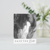 Moderne Minimalistische Krachtige Foto Save The Da Uitnodiging Briefkaart (Staand voorkant)
