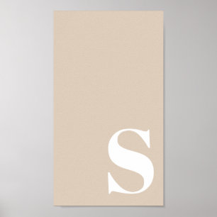 Moderne Minimalistische Krachtige Monogram Mobiele Poster