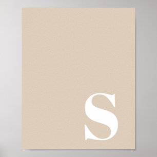 Moderne Minimalistische Krachtige Monogram Mobiele Poster