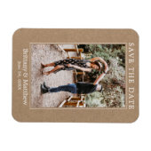 Moderne minimalistische kraft bespaart de datum magneet (Horizontaal)