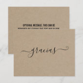 Moderne minimalistische Kraft Gracias Kaart (Voorkant / Achterkant)