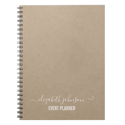 Moderne minimalistische kraft Planner Notitieboek (Voorkant)
