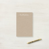 Moderne minimalistische Kraft Post-It Notes (Op bureau)