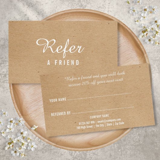 Moderne minimalistische Kraft Professional Aanbevelingskaartje