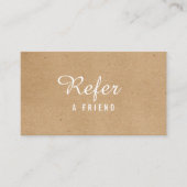 Moderne Minimalistische Kraft Professioneel Aanbevelingskaartje (Voorkant)