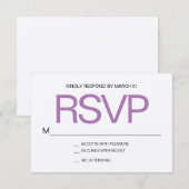 Moderne minimalistische Kraft RSVP bruiloft reacti Kaartje (Voorkant / Achterkant)