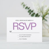 Moderne minimalistische Kraft RSVP bruiloft reacti Kaartje (Staand voorkant)
