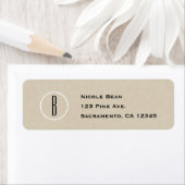 Moderne Minimalistische Kraft Rustieke Chic Monogr Etiket (Insitu)