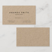 Moderne minimalistische Kraft Visitekaartje (Voorkant / Achterkant)