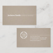 Moderne, minimalistische kraftbusgang visitekaartje (Voorkant / Achterkant)