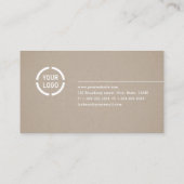 Moderne, minimalistische kraftbusgang visitekaartje (Achterkant)