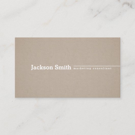 Moderne, minimalistische kraftbusgang visitekaartje (Voorkant)