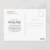 Moderne Minimalistische Krans Vakantie Uitnodiging (Achterkant)