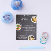 Moderne minimalistische krijtbord restaurant menul flyer (Enkel)
