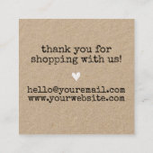 Moderne minimalistische kristallijne winkel voor j vierkante visitekaartje (Achterkant)