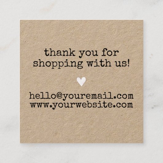 Moderne minimalistische kristallijne winkel voor j vierkante visitekaartje (Achterkant)