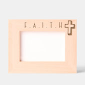 Moderne minimalistische kruis gepersonaliseerde aa gegraveerde lijstjes (Voorkant)