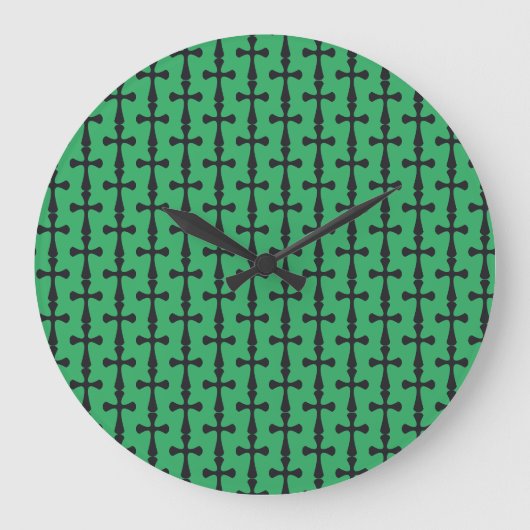 Moderne Minimalistische Kruis Hedendaagse Christel Grote Klok (Voorkant)