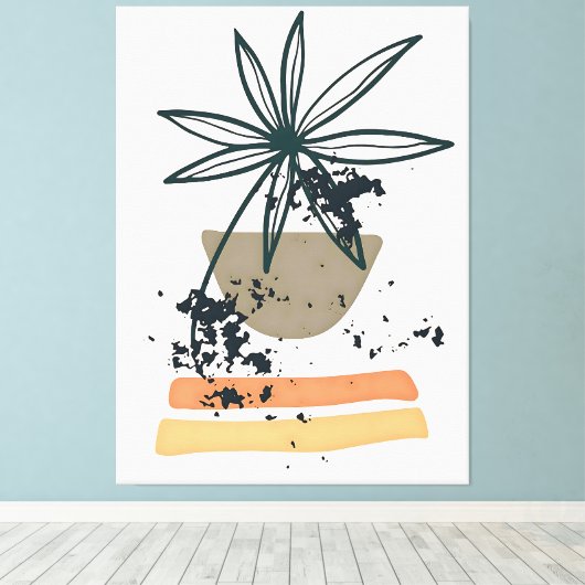 Moderne minimalistische kunst canvas afdruk (Insitu (Houten vloer))