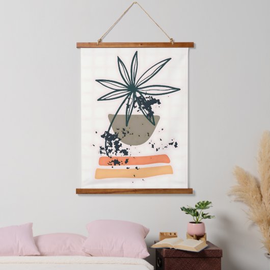 Moderne minimalistische kunst hangend wandkleed (Slaapkamer)